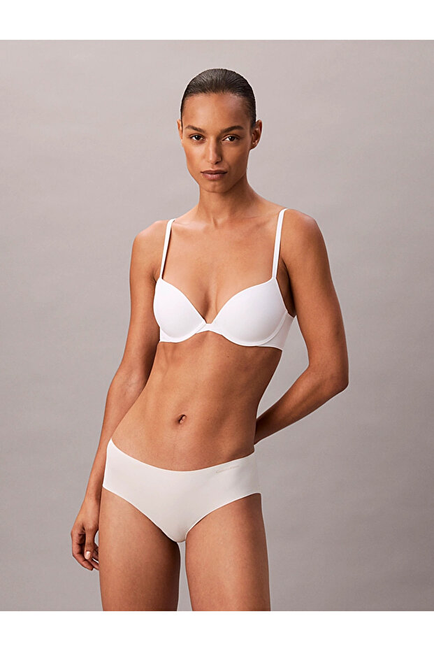 Women's Stylish Design White Bra with Brand Logo, Suitable for Daily Use