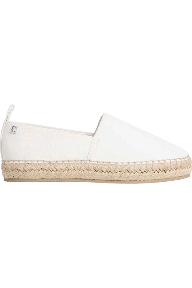 Women's White Espadrilles with Brand Logo, Suitable for Daily Use