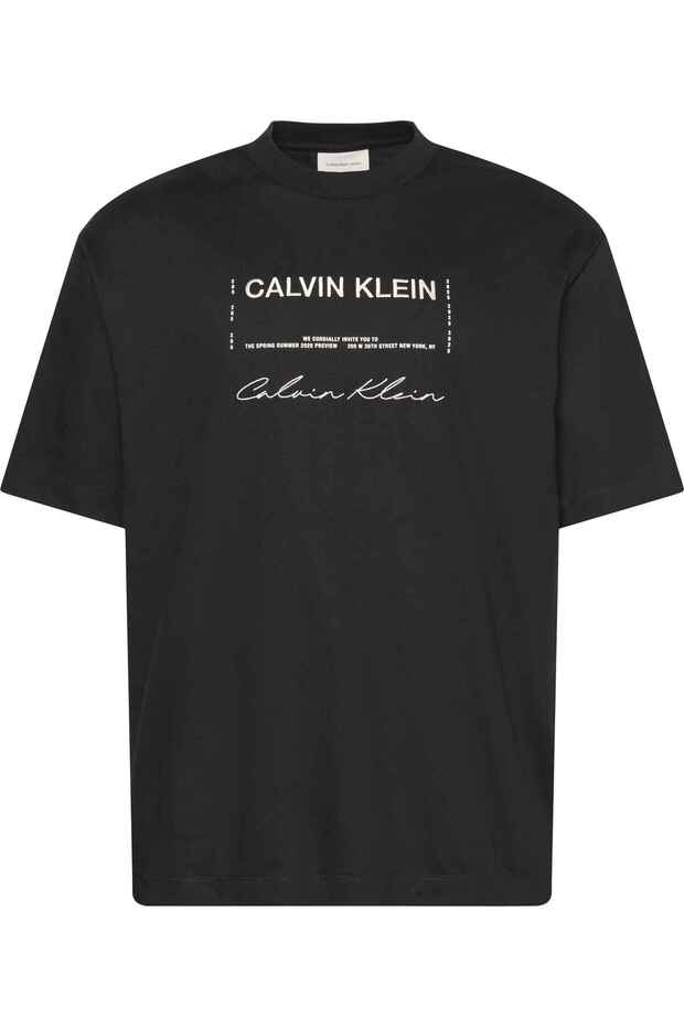 Men's Brand Logo T-Shirt, Suitable for Daily Use, Black