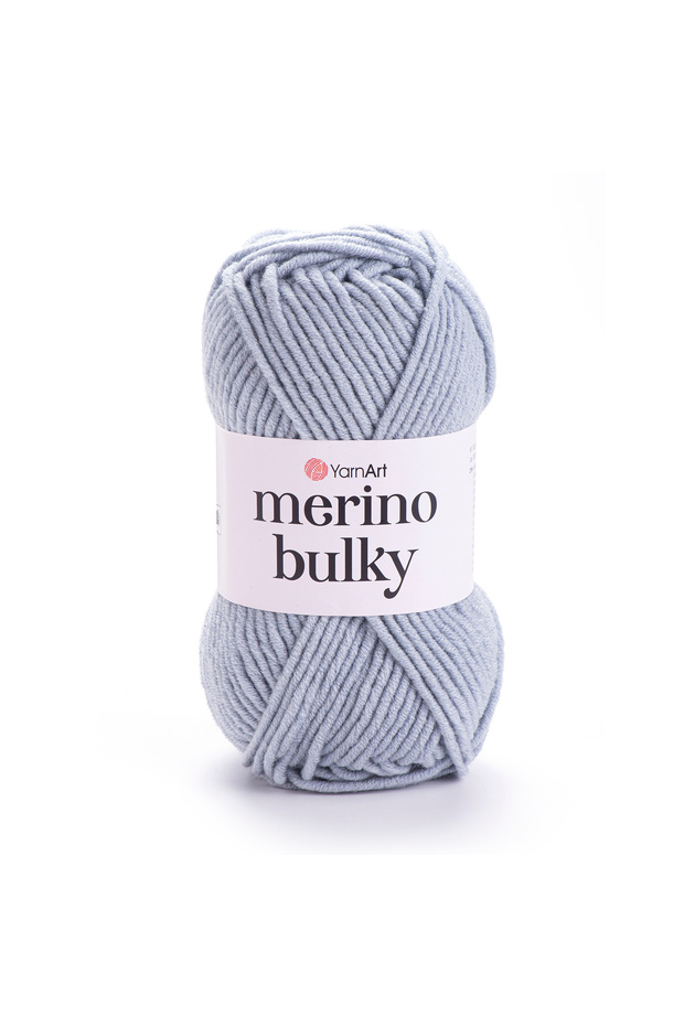 Merino Bulky - خيط محبوك يدويًا باللون الرمادي الجليدي - 3072