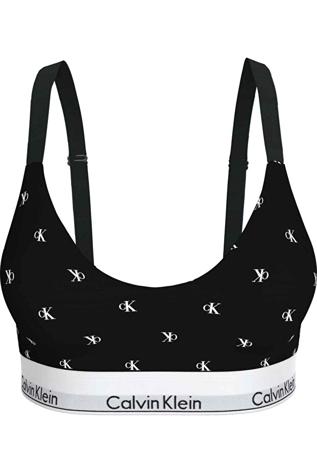 Women's Brand Logo Stylishly Designed Black-White Logo Bra Suitable for Daily Use