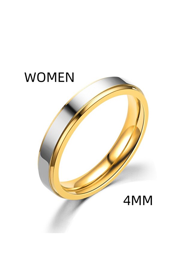 7 DG1702 Simple Design Stainless Steel Wedding Ring 4mm/6mm Width Band for Couples - Memorial Day Gi