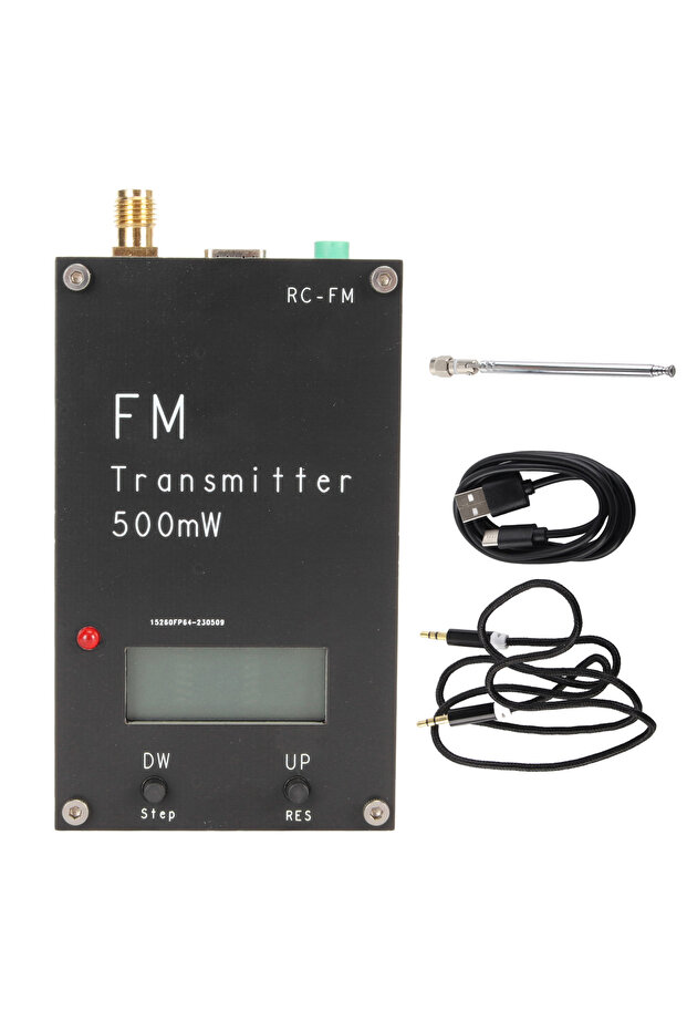 FM Stereo Transmitter 500mW FM Transmitter 2000M 88‑108MHz FM Stereo Transmitter With USB Type C ...