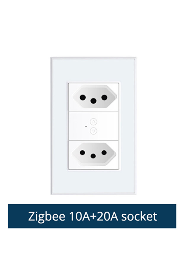 10 أمبير مع 20 أمبير من مقبس Zemismart Zigbee Smart Brazil، منافذ 10 أمبير و20 أمبير تعمل مع تطبيق Tuya Smart Life Alex