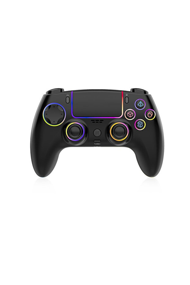 black Wireless controller for PS5 MAC iOS Steam PC Android With Rgb Hall effect remote sensing and l