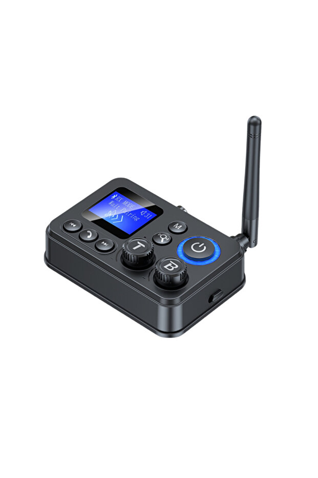 black Bluetooth 5.4 Receiver Transmitter Support TF/U-Disk Play AUX 3.5mm Jack Optical/Coaxial Wirel