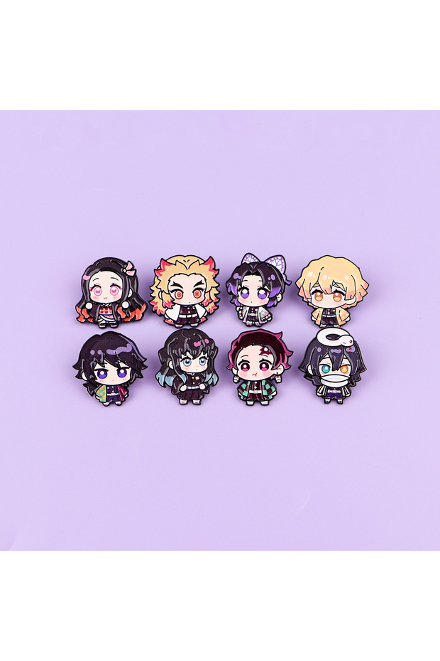 Bandai 8pcs 8pcs Cute Enamel Pin Cartoon Brooch For Coat Women's Brooches Fashion Lapel Badges Jewel