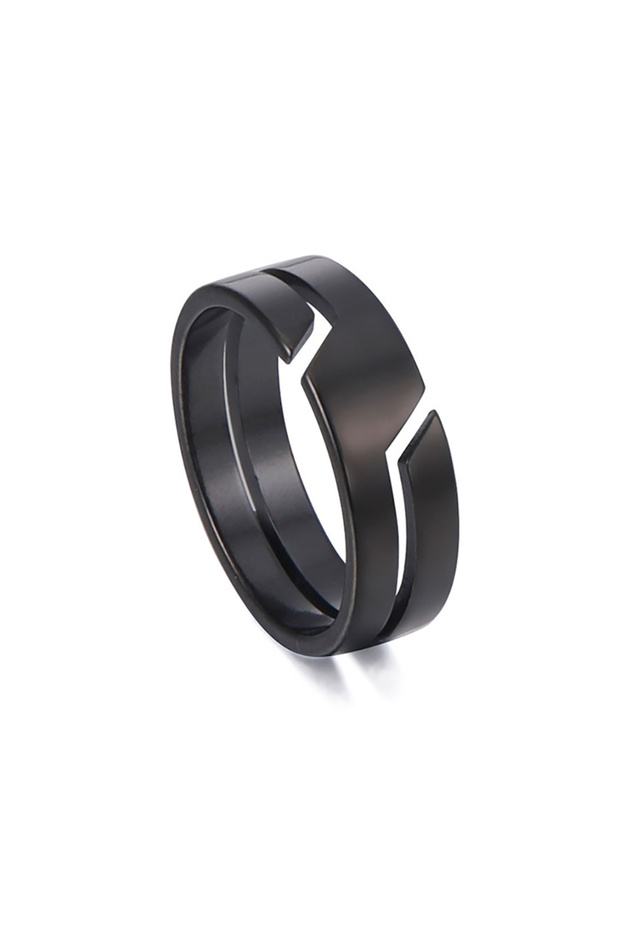 10 Black Skyrim Stainless Steel Ring for Men Women Black Minimalist Casual Finger Rings 2025 Couple