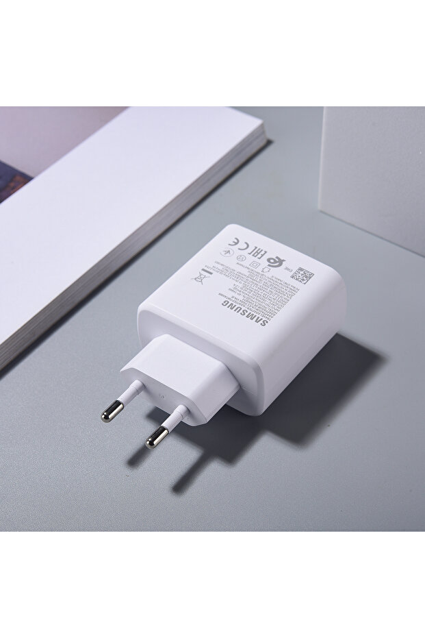 SAMSUNG Only EU White SAMSUNG 45W Super Fast Charger for Galaxy S26 Ultra S24 S25 FE S23 S22 M56 F56