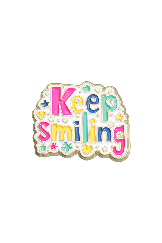 QHXZ1272 Rainbow Palette Art Board Enamel Pins Keep Smiling Keep Reading Keep Creating Brooch Lapel