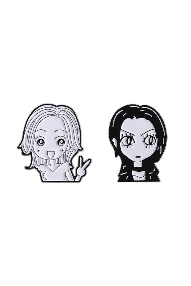 Set Comic Girls Nana Enamel Pin Classic Japanese Anime Character Brooches Lapel Backpack Badge Carto