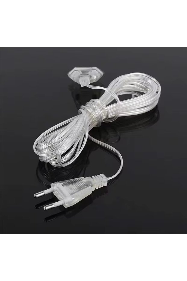 EU Plug 3M Extendsion Wire Christmas Garland LED Curtain Icicle Lights Festoon LED Light Droop Water