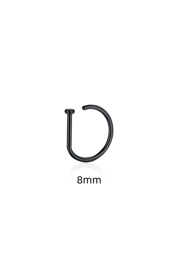 balck color Women Men Fake Piering Nose Ring Earrings Fashion punk Non Piercing Nose Clip Stainless