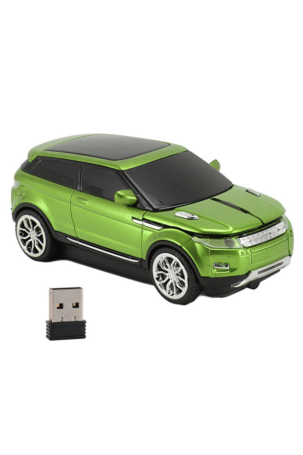 green Car Shape Wireless Gaming Mouse Mice 2.4GHz 1600 DPI Cool 3D Car Shape Computer Mouse with USB