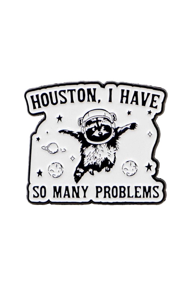 3 Humorous Quotes Enamel Pin Cartoon Raccoon & Opossum Brooch For Coat Women's Brooches Fashion Lape