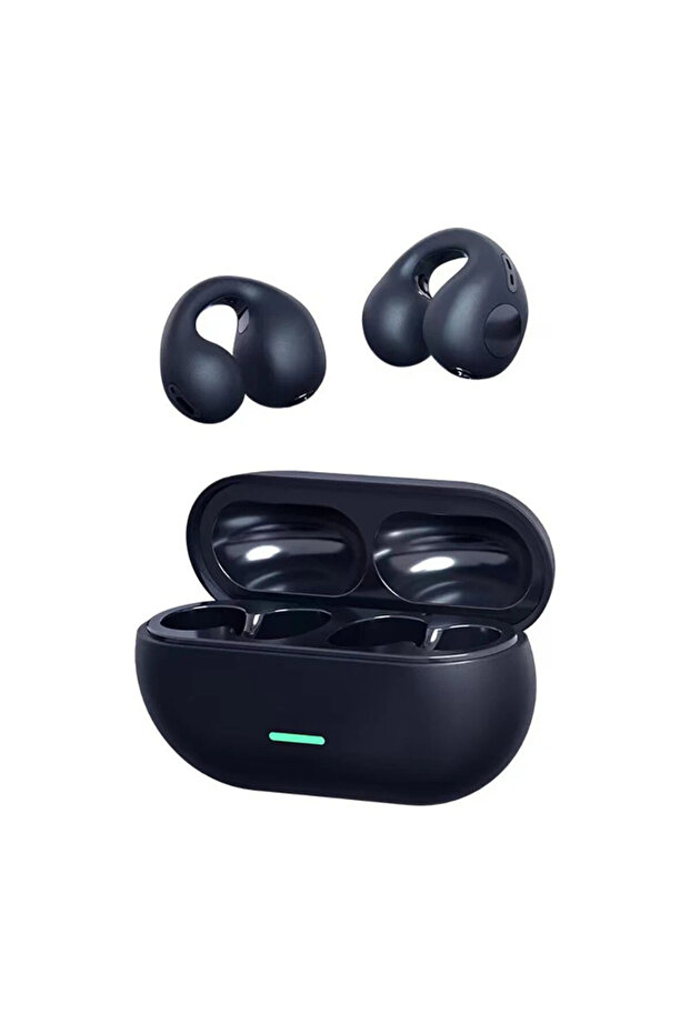 black Wireless Bluetooth Earphones Headphones Outdoor Sport Headset With Charging Bin Display Touch