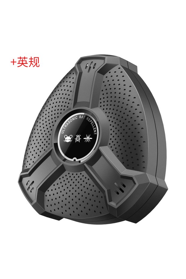 Black UK Ultrasonic Rodent Repellent Household High-power Sound Wave Insect Warehouse Rodent Repelle