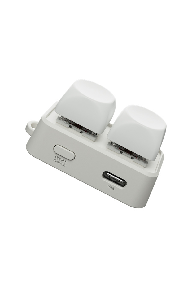White mobile version HANLIN YUE Free2 Mini Keyboard for Mobile Tablet Vertical Video Switching Readi
