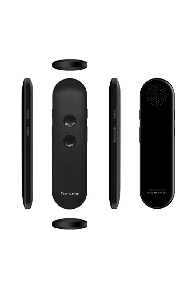 black 2024 T4 Portable Wireless Smart Translator 40 Languages Two-Way Real Time Instant Voice Transl