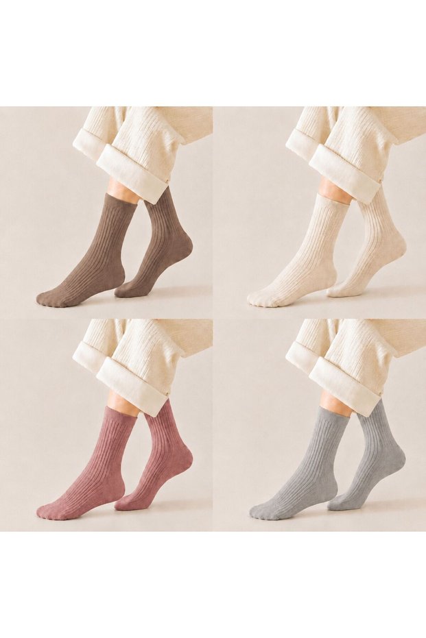 4' Pair of Women's Socks for All Seasons, Cotton Socks