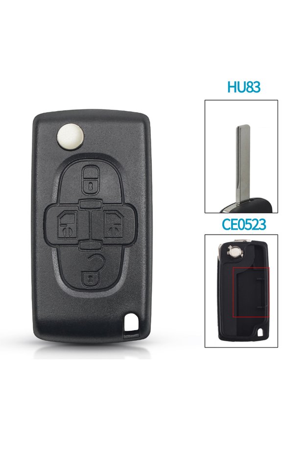 4BT HU83 CE0523 KEYYOU For Peugeot 207 307 308 407 607 807 Remote Key Case For Citroen C2 C3 C4 C5 C