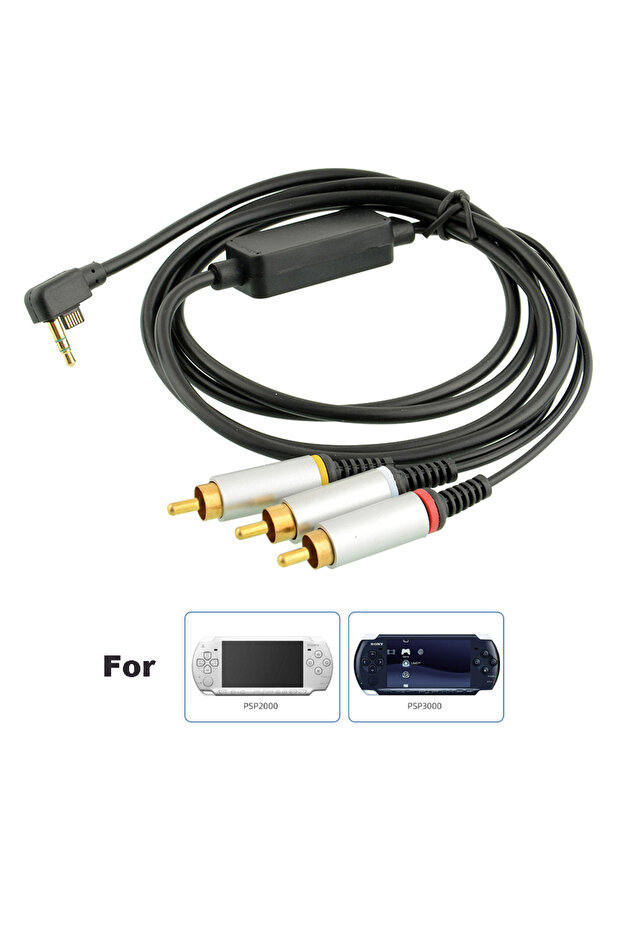 3RCA 3m AV RCA Cable for Sony PSP 2000 3000 Game Console Connection TV Ypbpr Cable Wire 3RCA 5RCA Pl