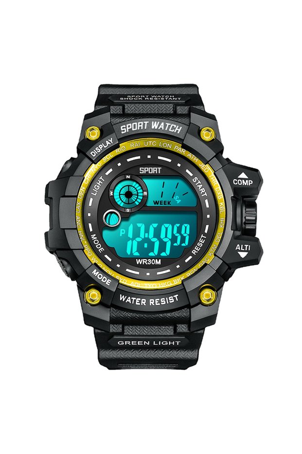 Gold New Men LED Digital Watches Luminous Fashion Sport Waterproof Watches For Man Date Army Militar