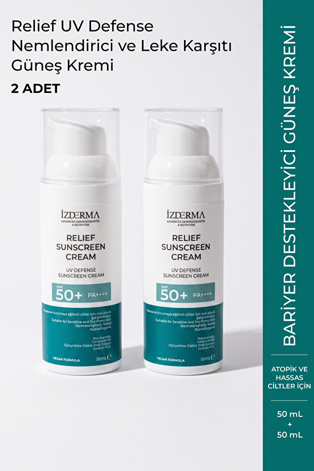 Relief Sunscreen Care Cream for Dry and Sensitive Skin Spf 50+ Pa++++ (Advantage Pack of 2)
