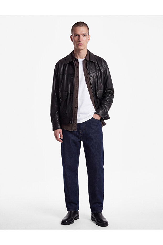Cotton Pocketed Loose Fit Baggy Jean Trousers