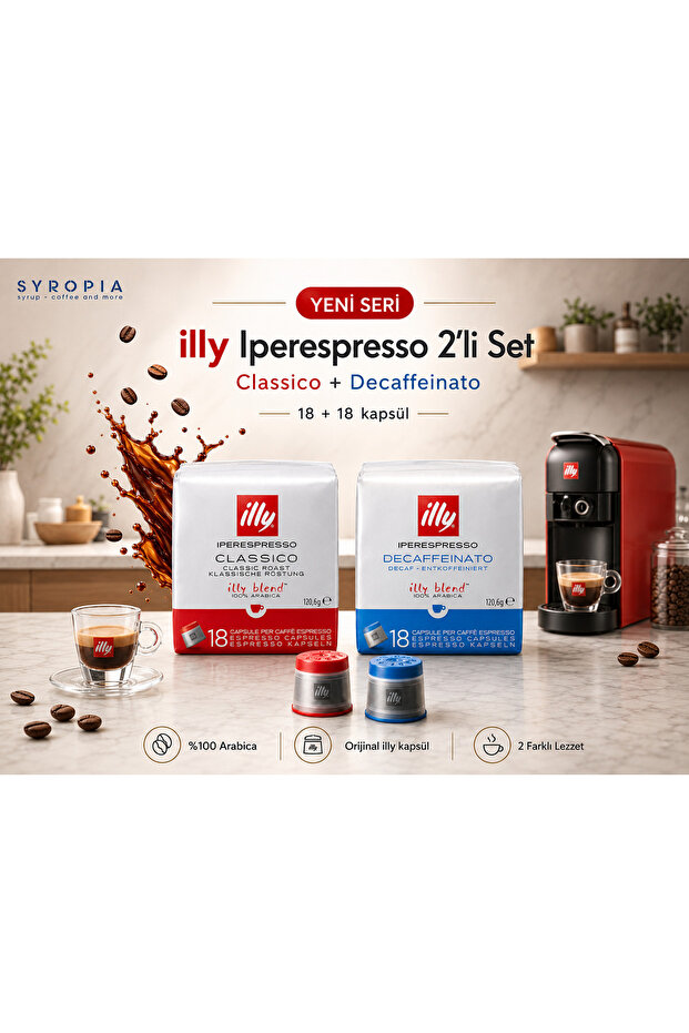 Iperespresso Capsule Coffee Set of 2 – Classico + Decaffeinato 36 Capsules