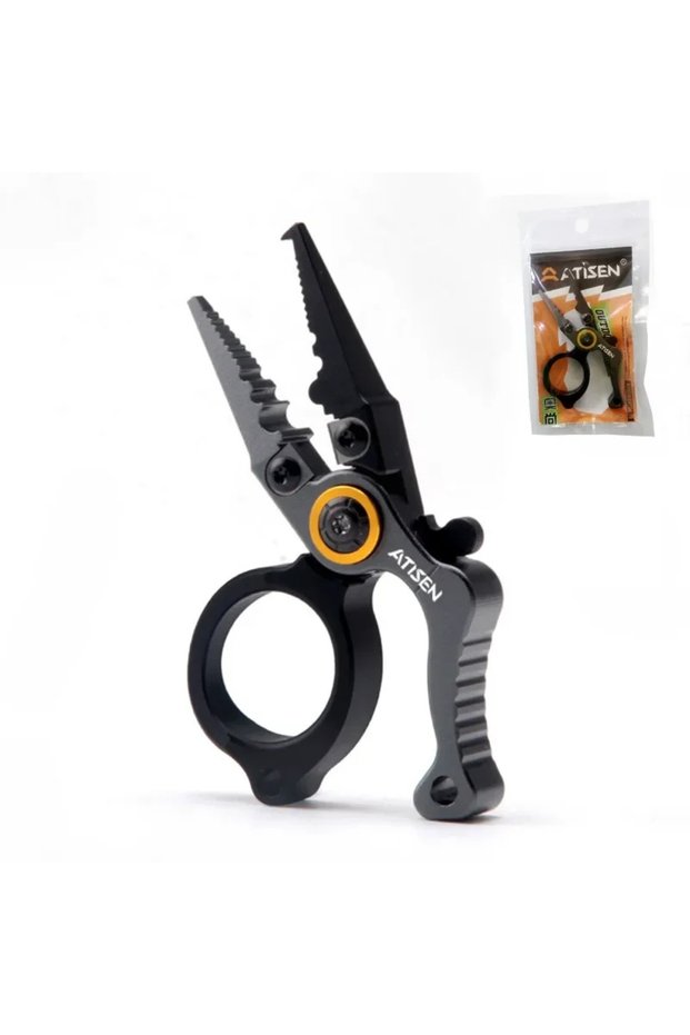 Dark-gray Essential for Anglers! Portable Mini Aluminum Alloy Pliers, A Fishing 'Treasure Box' That