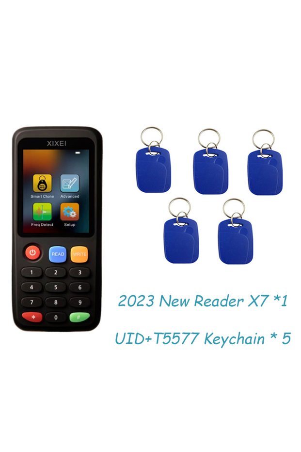 قارئ بطاقات ذكية 5 في 1، ناسخ ومكرر مفاتيح RFID، ناسخ وقاطب بطاقات IC وID، ناسخ وقاطب شارات 125 كيلو هرتز