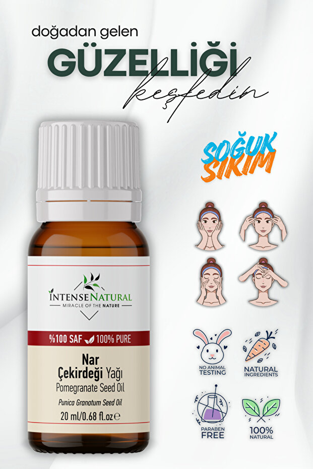 Pomegranate Seed Oil Cold Pressed 20 ml 100% Pure and Natural Pomegranate Oil