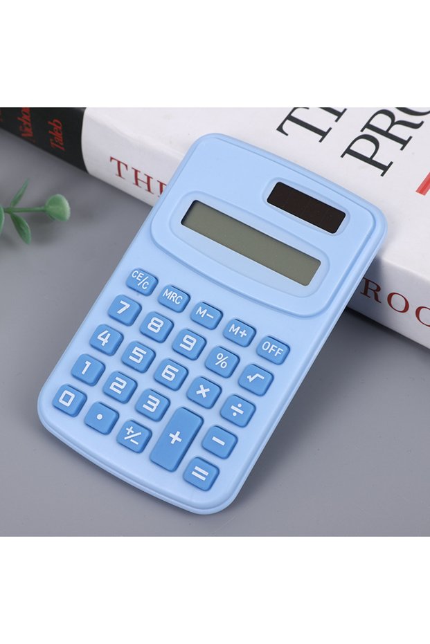 blue Simple Mini Calculator Stationery Office Use High Appearance Level Calculator Small Portable Ca