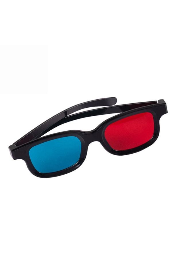 black Black Frame Red Blue 3D Glasses For Projector Game DVD Anaglyph Movie Theater Immersive Experi