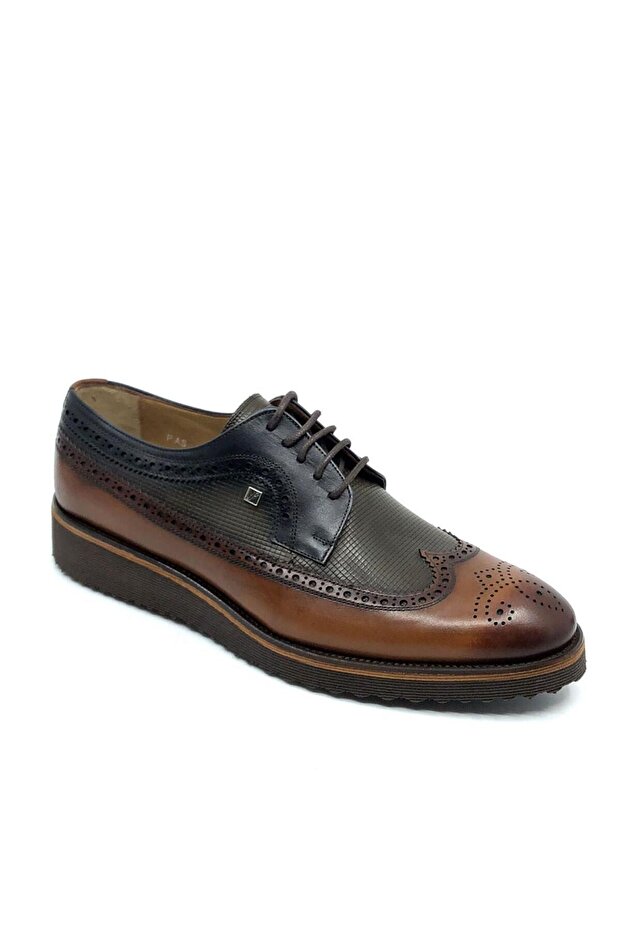 1106 Tan Genuine Leather Eva Sole Men's Shoes