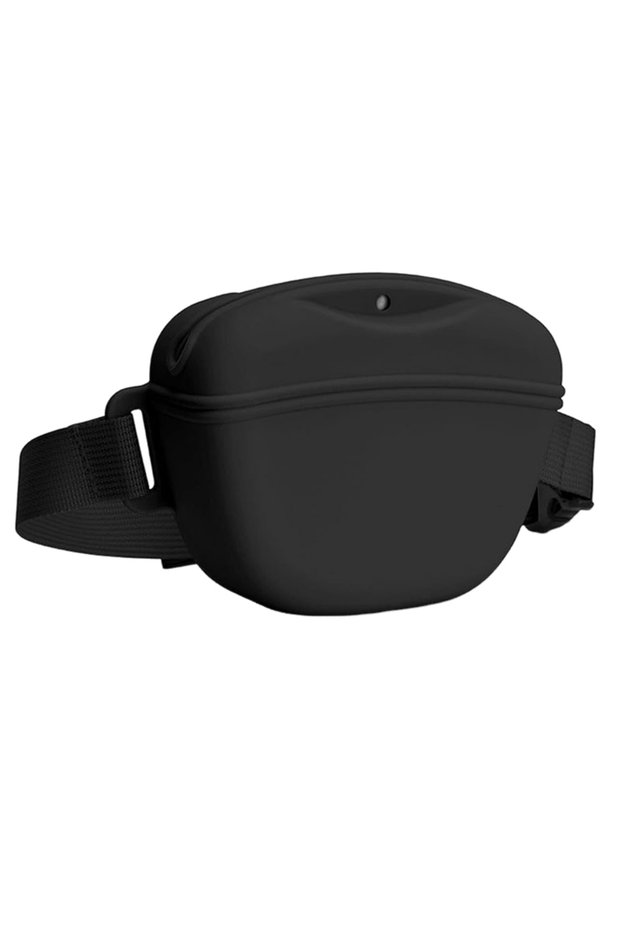 black Pet Supplies Silicone Dogs Treat Bag Pet Portable Dog Training Waist Bag Outdoor Feeder Puppy