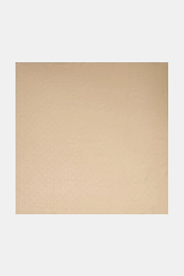 Logo Patterned Scarf Beige