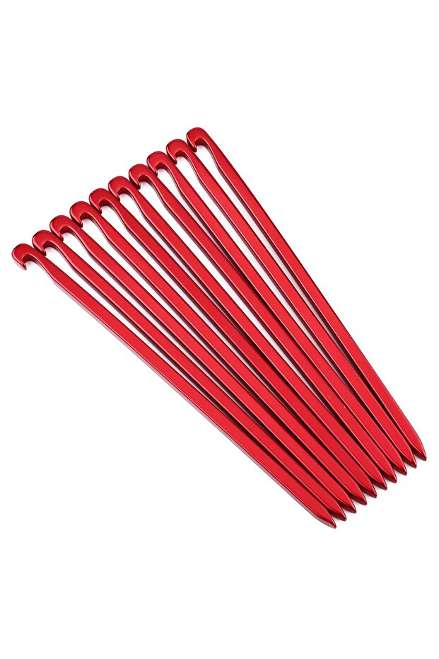 Red 10PCS 16 cm Tent Pegs, Awning Pegs, Aluminum Alloy Awning Pegs, Rust-Resistant Awning Pegs, Camp