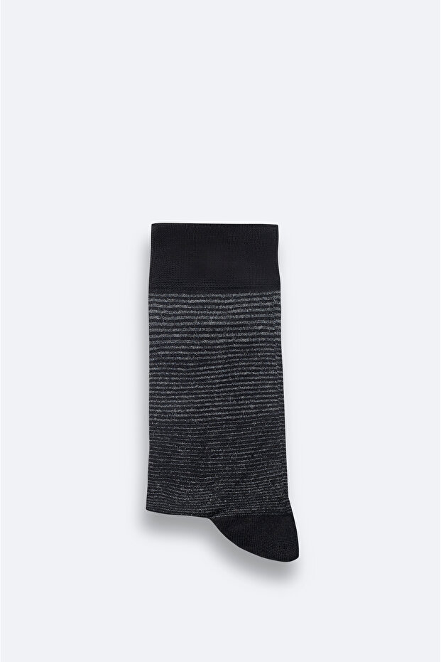 Men's Black Bamboo Patterned Socks A52Y8501