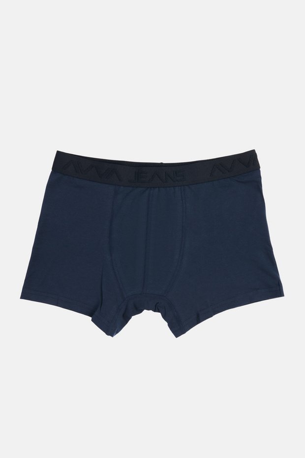 Men's Navy Blue Plain Basic Single Boxer B009505