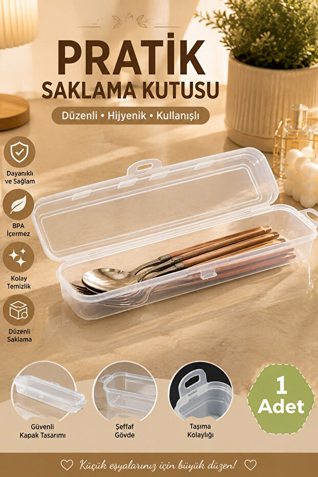 Te-192 Fork Spoon Knife Pen Holder Box-Toothbrush Makeup Accessory Storage Container Box-multix Box