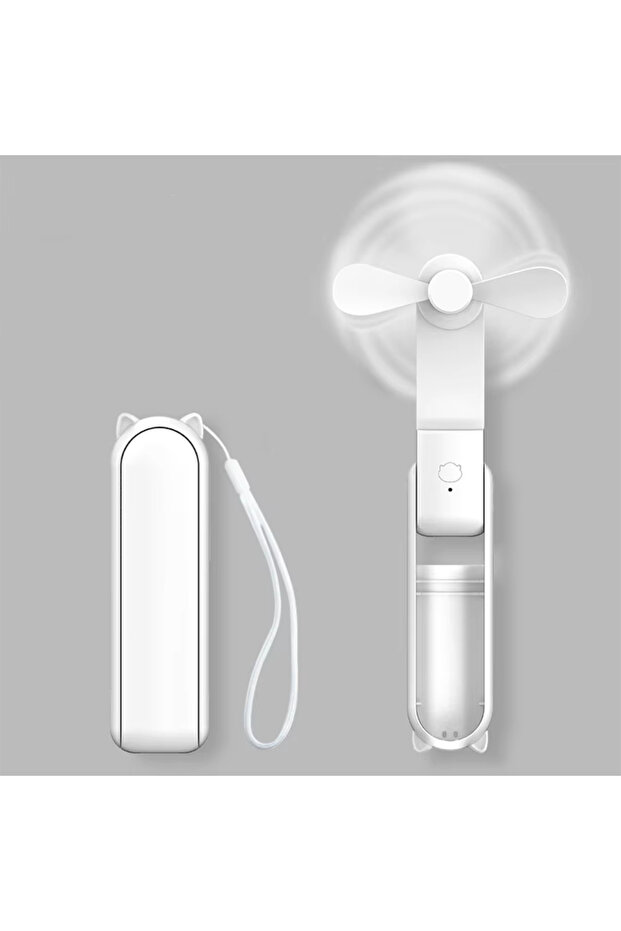 مروحة محمولة صغيرة بيضاء من XIAOTREE، مروحة جيب صغيرة قابلة لإعادة الشحن عبر USB، مروحة قابلة للطي للتبريد