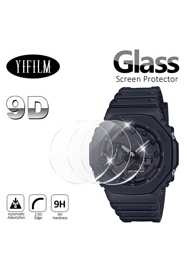 GA-B2100 2Pcs 9H Tempered Glass Screen Protector for GA-2100 GA-2000 GA-2110 GM-2100 GMA-S2100 GA-B2