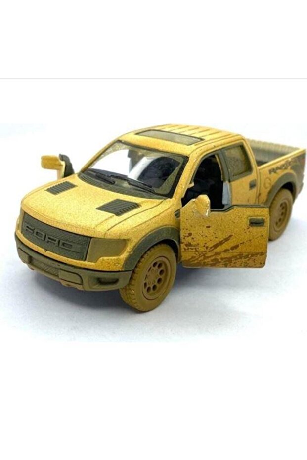 Ford F-150 Yellow Svt Raptor Supercrew (Muddy) 1/46 Model Car