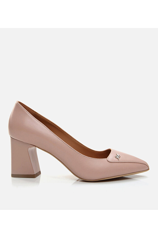 Genuine Leather Natural Women's Thick Heel