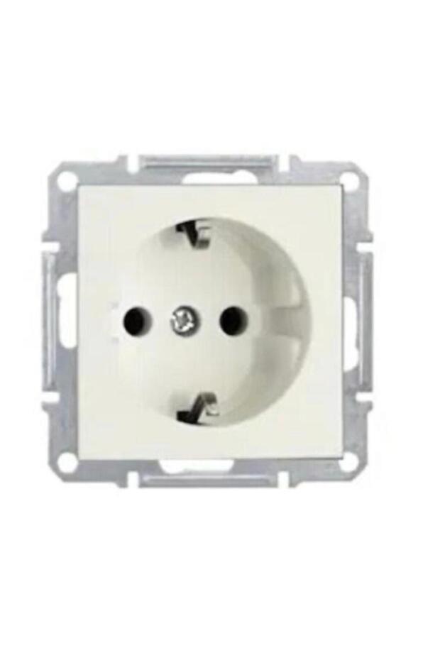 Ovivo white grounded socket FRAMELESS