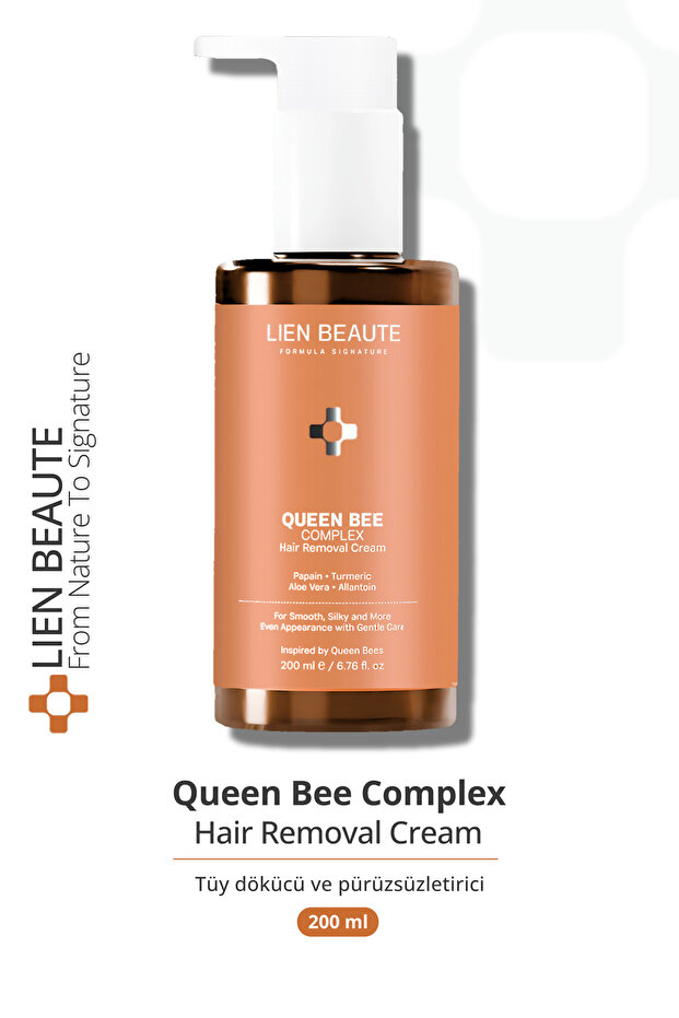 Queen Bee Hair Removal and Smoothing Cream Unisex Papaya Turmeric Allantoin Shea Butter