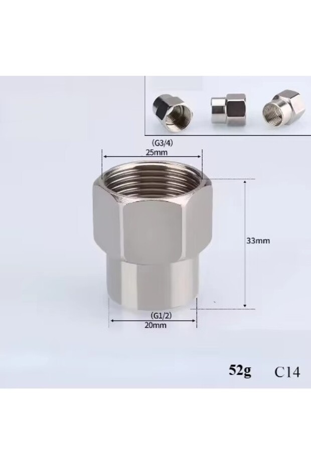 1/2" Fe Straight Adapter 201/304 Stainless Steel 1/2", 3/4" BSP Threaded Plumbing Fittings (Reducing