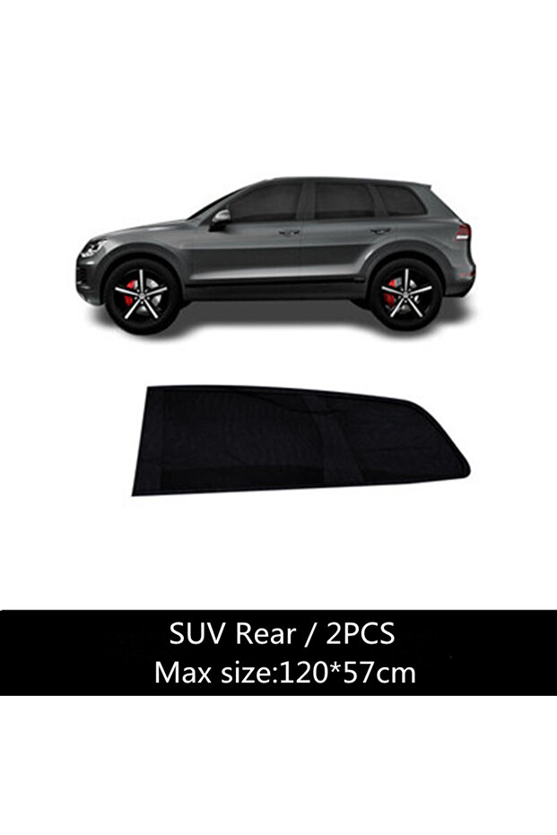2Pc SUV rear Car Sunshade Curtains Universal Side Window Shades SUV Curtains Protection Repellent Mo